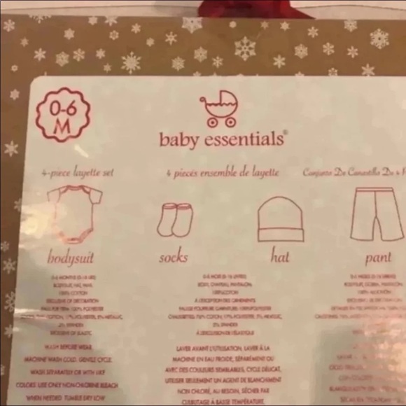“Merry & Bright” 4 PC Baby Holiday Box Set, 0-6 Months - Picture 7 of 8
